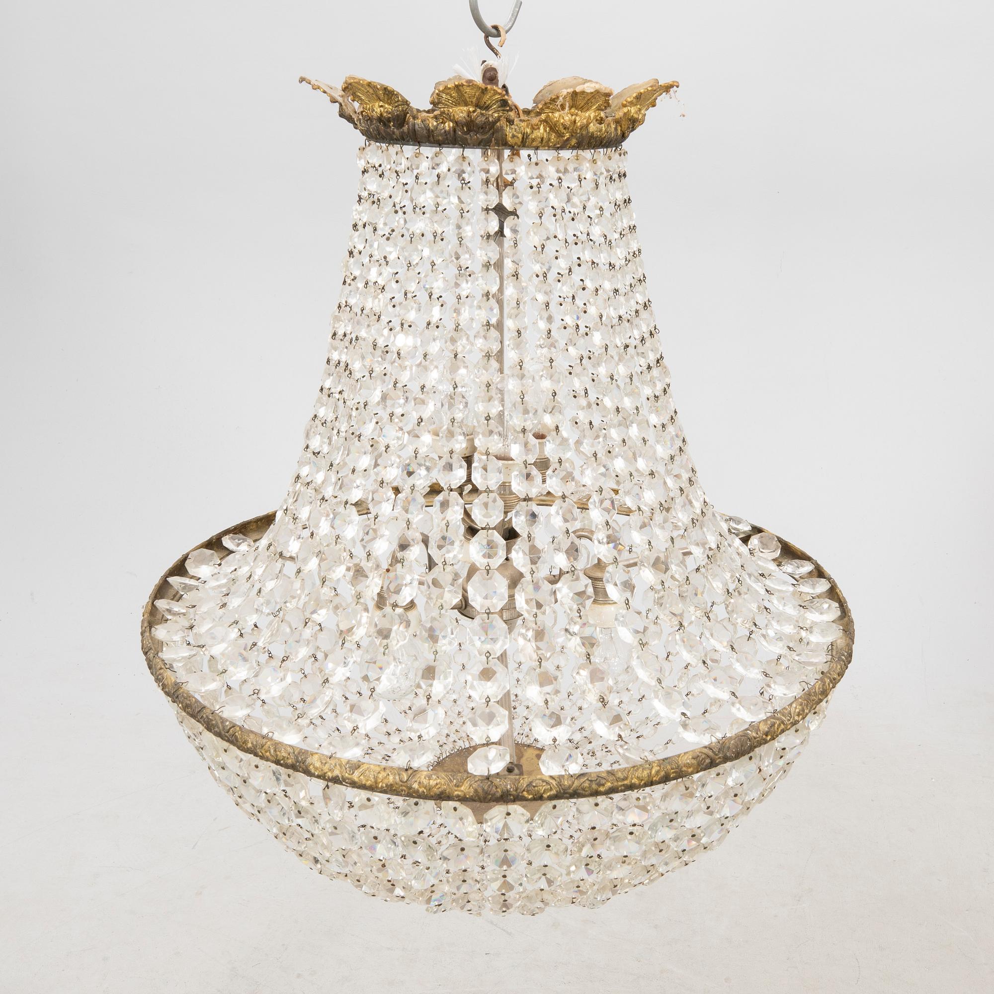 A Gustavian style chandelier early 1900s.