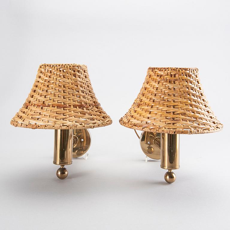 BERGBOMS, a pair of wall lamps, "V-18", second half of 20th century.