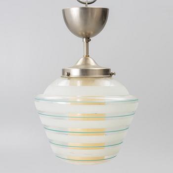 A functionalist ceiling lamp, first half of the 20th century.