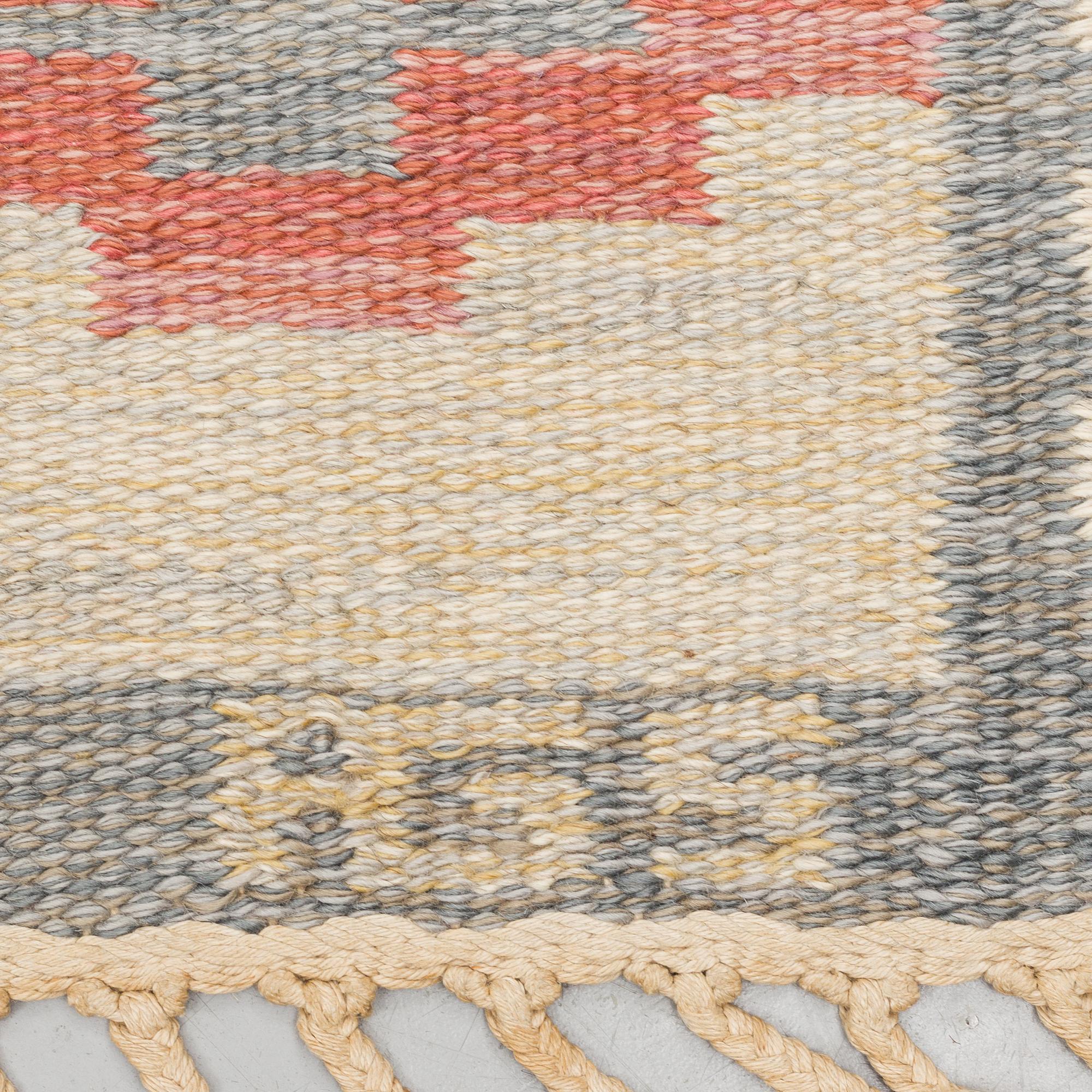 ANNA-GRETA SJÖQVIST, MATTIO, flat weave, ca 243 x 169 cm, signed AGS.