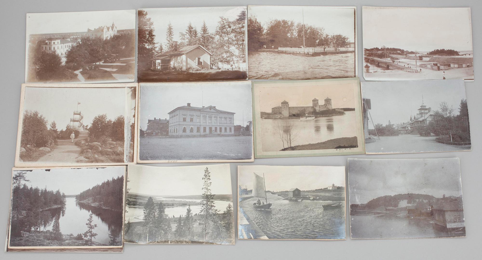 FOTOGRAFIER, ca 70 st, diverse städer och landskap, Finland tidigt 1900-tal.