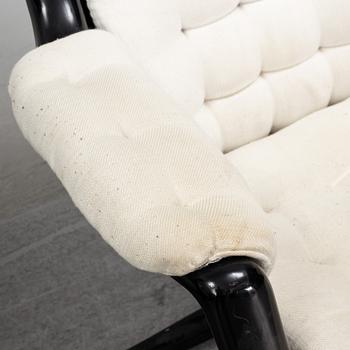 Alf Svensson & Yngvar Sandström, a pair of 'Form 8'/'Galaxy' easy chairs, Dux, 1970's.