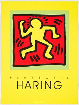 KEITH HARING (Efter), färgserigrafi, utgiven av Special Editions Limited för Playboy, 1991.