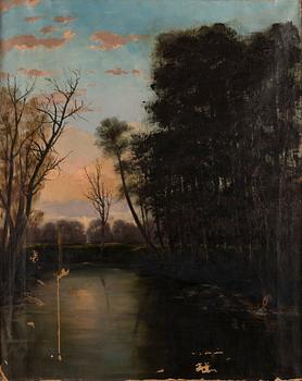 LUCIEN MARCHAIS, oil on canvas, signed and dated 1880.