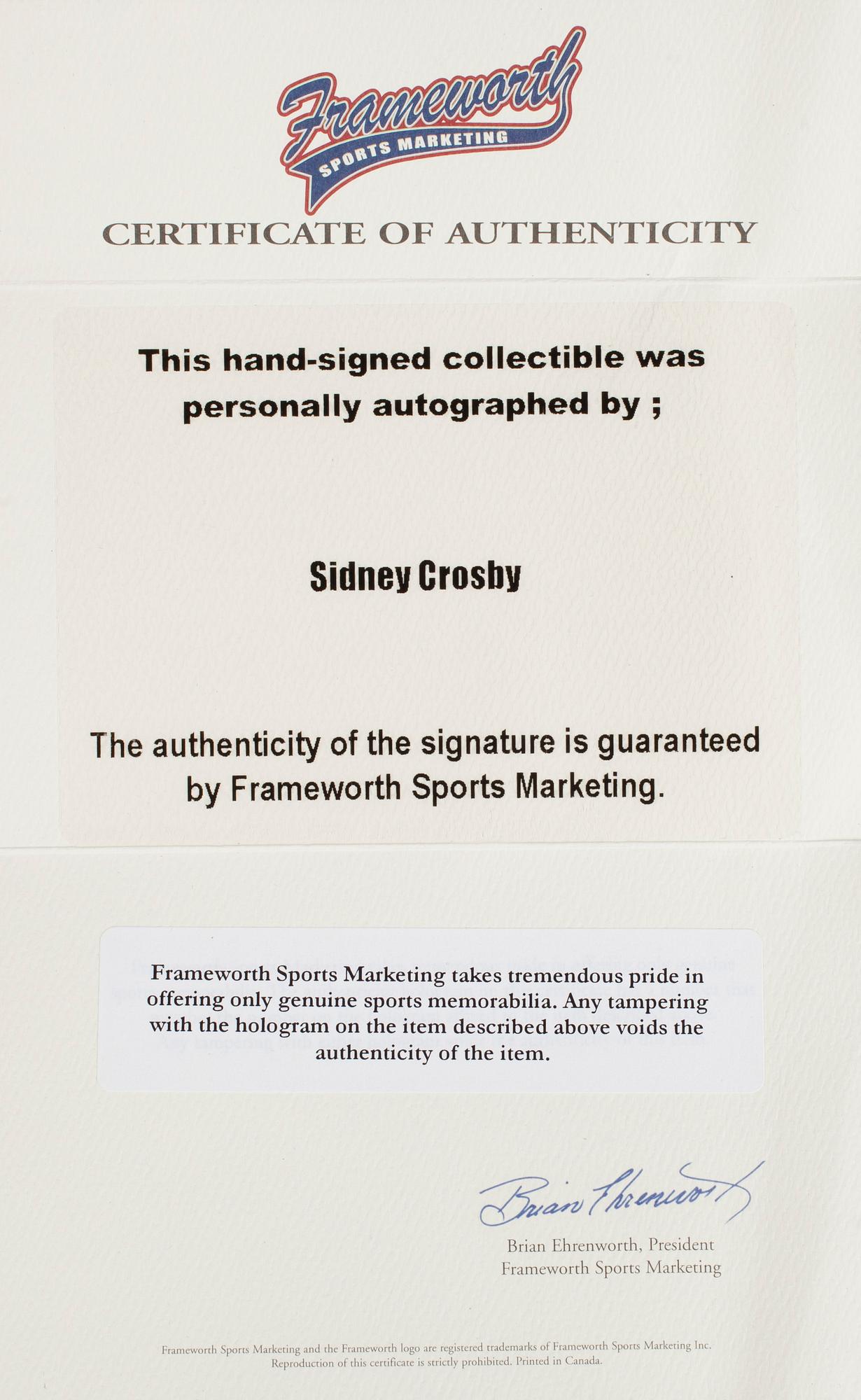 MATCHTRÖJA, signerad Sidney Crosby 87.