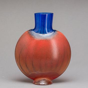 VASE, glass, signed, Kjell Engman, Kosta Boda.