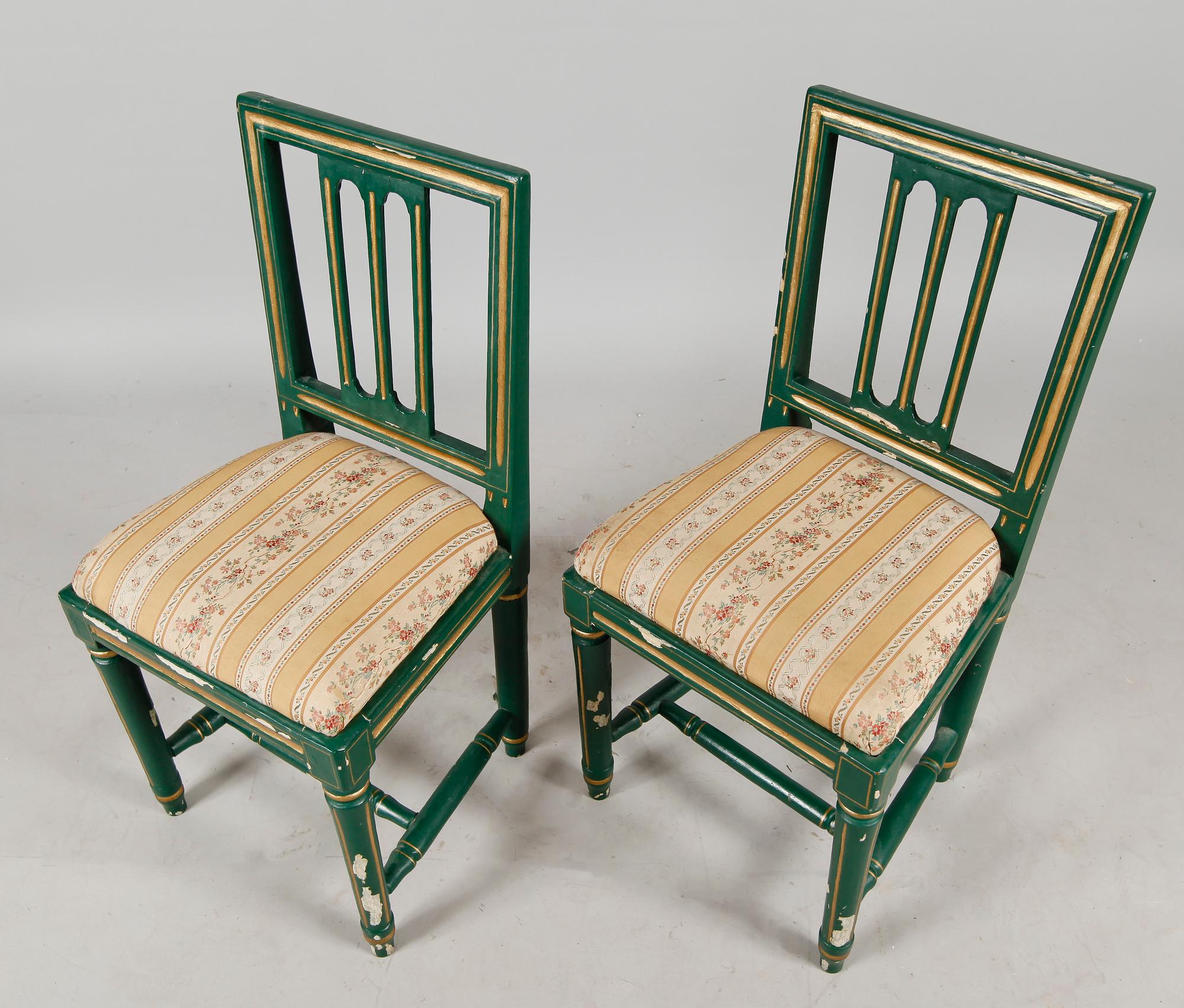 STOLAR, 1 par, gustavianska provinsarbeten, 1700-/1800-tal.