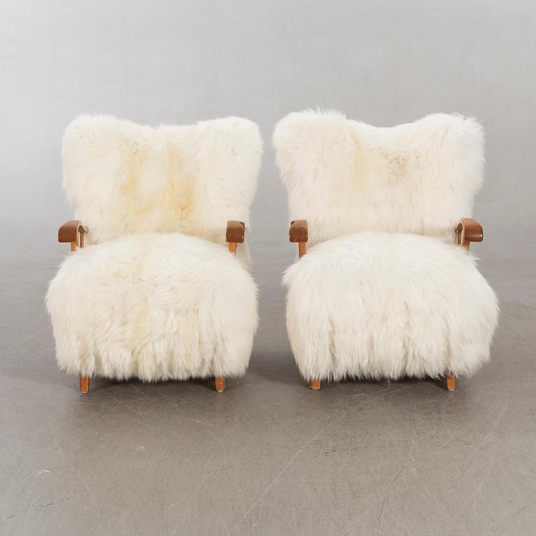 Armchairs a pair, 1950s-1960s.