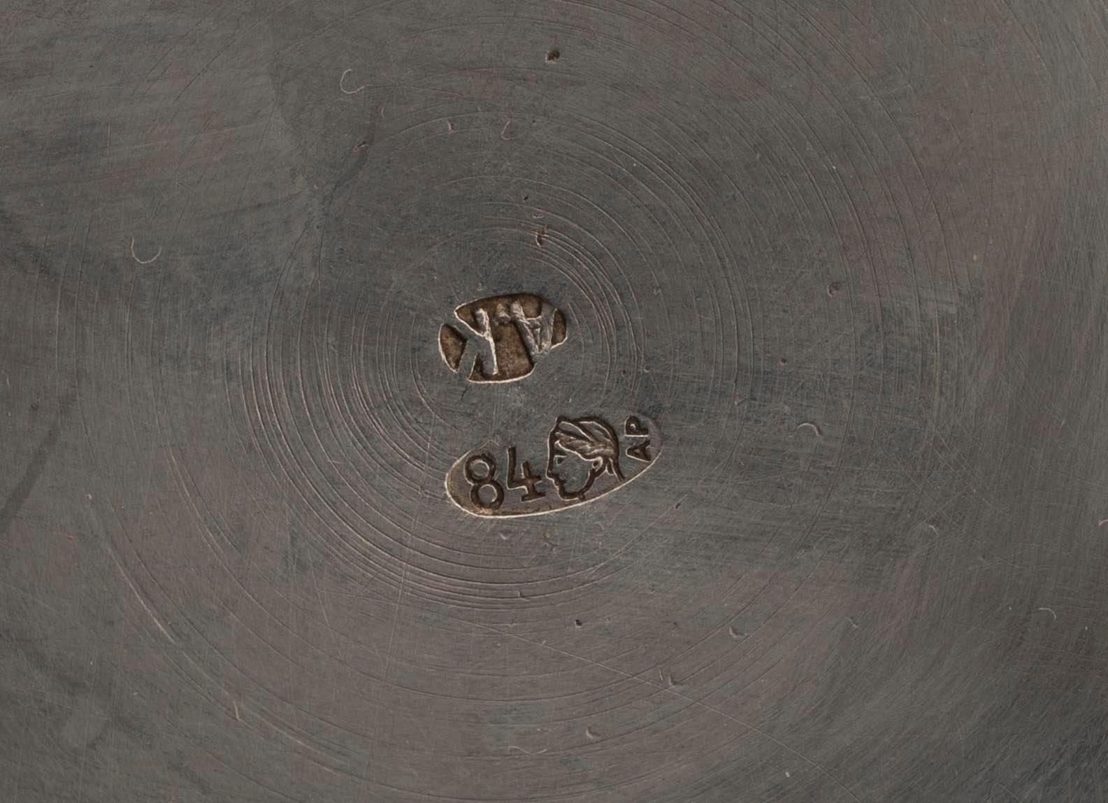 TEGLASHÅLLARE, 2 st, silver, Ryssland.