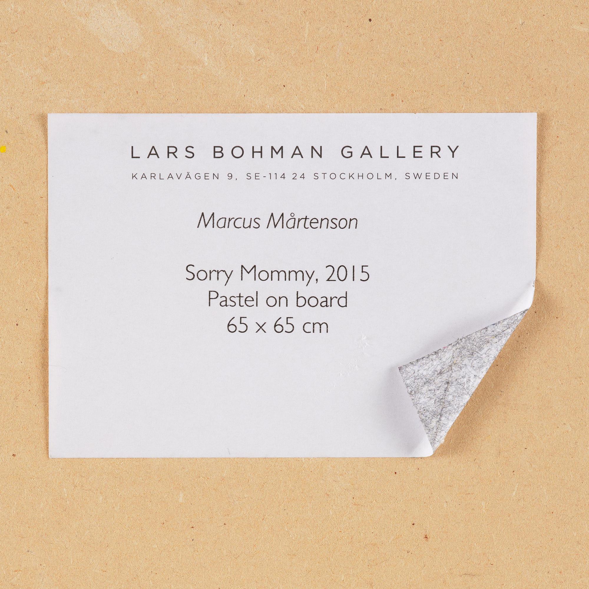 Marcus Mårtenson, "Sorry Mommy".