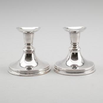 LJUSSTAKAR, 1 par, silver, MGAB, Uppsala 1960-tal.