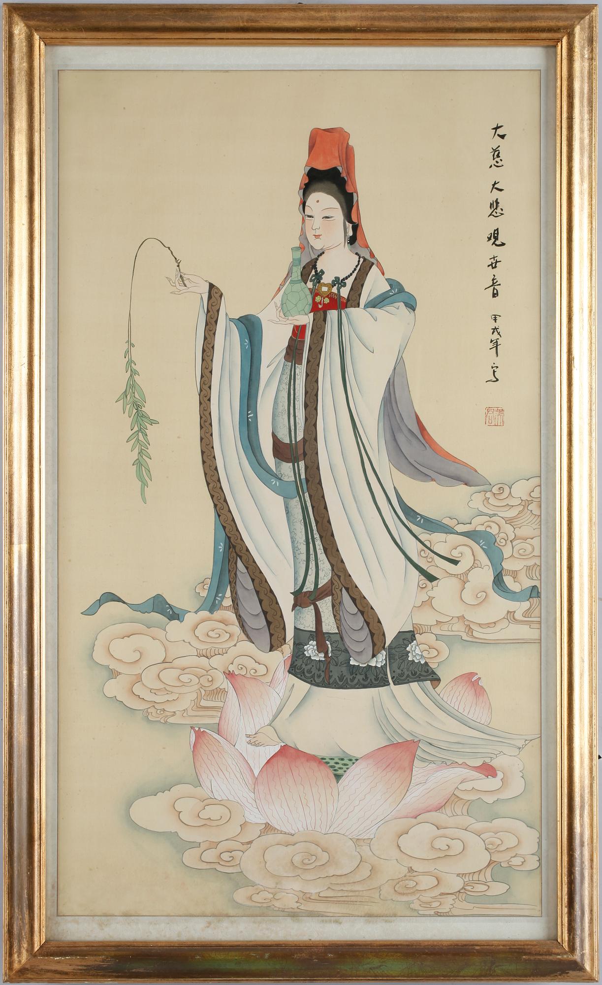 SIDENMÅLNINGAR, ett par, 1900-tal.