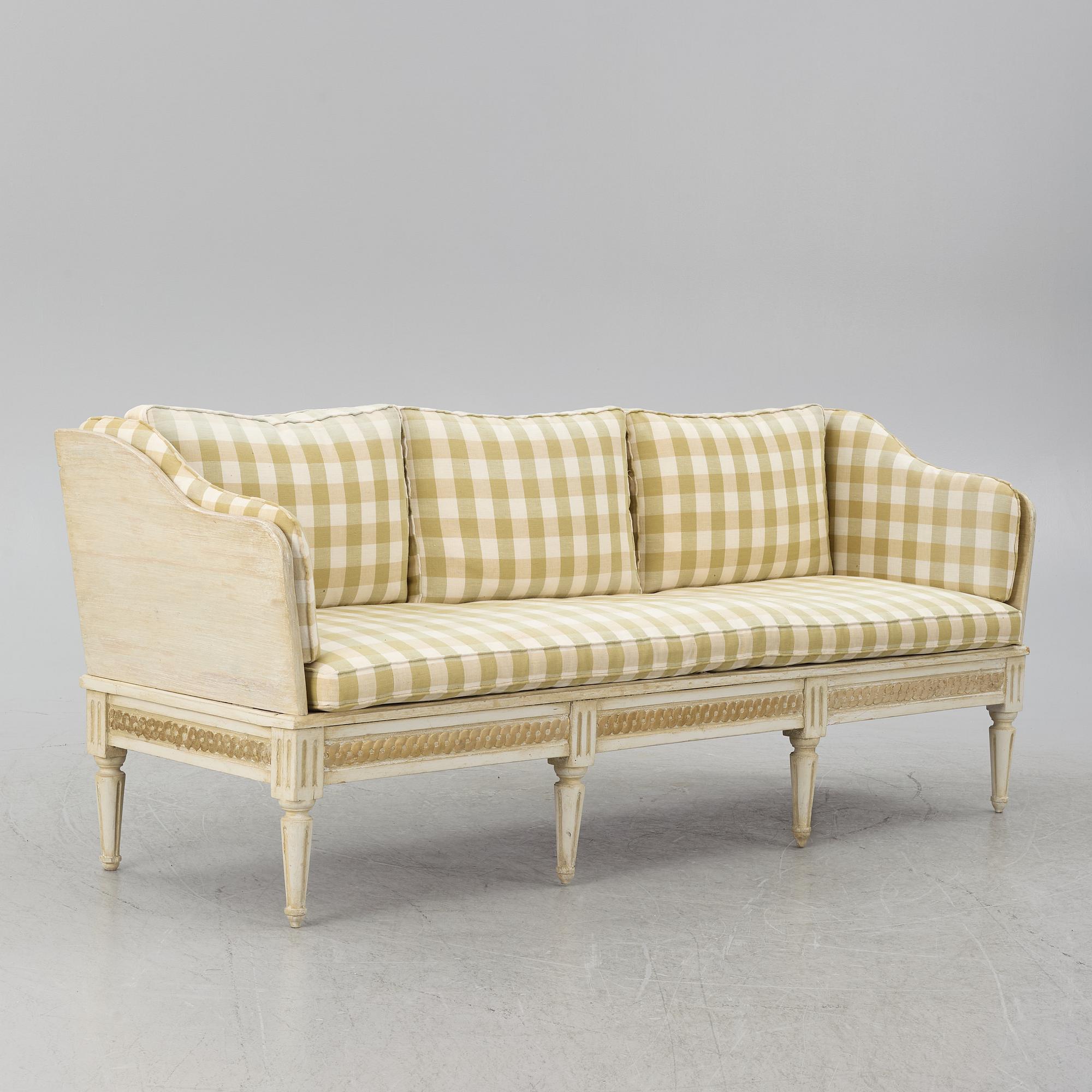 Trågsoffa, gustaviansk, 1700-tal.