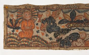 Textile painting, Southern Sweden, early 19th century.