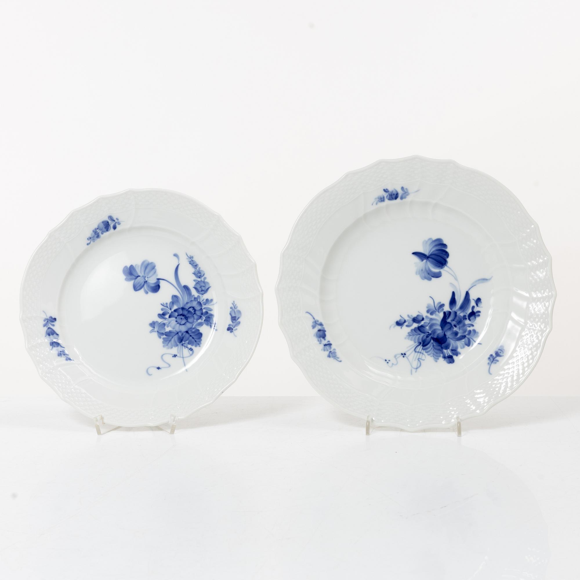 Royal Copenhagen, a 'Blue Flower' 50-piece dinner and coffee service,, Denmark.