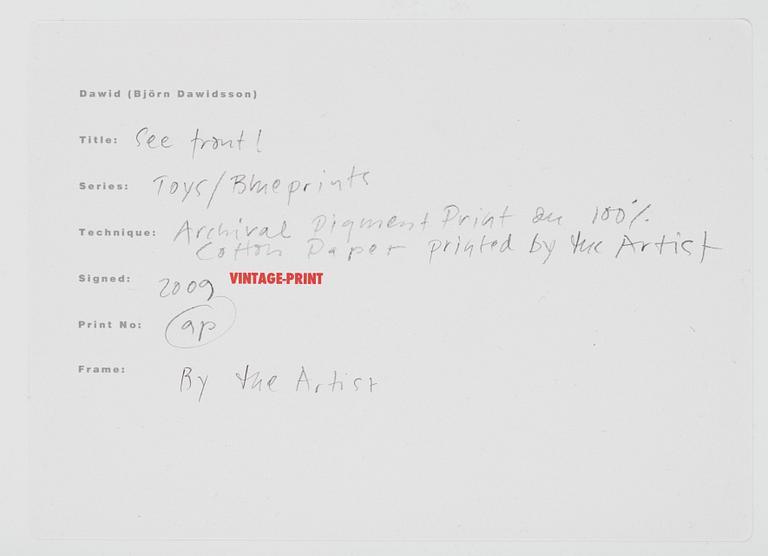 Dawid (Björn Dawidsson), "K1D9698" from the series Blueprints, 2009.