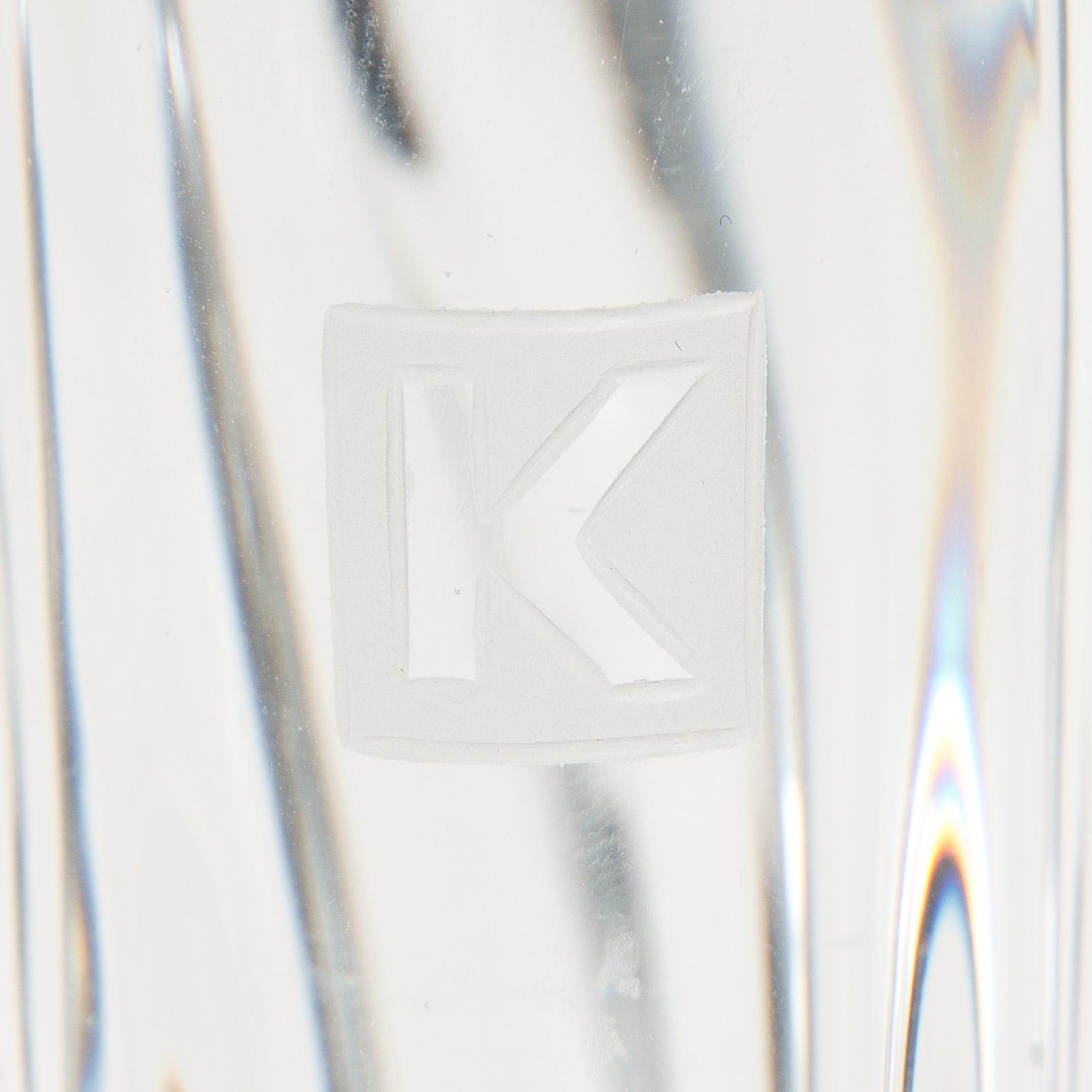 TAPIO WIRKKALA, vaser, 2 st, 3241, glas, "Kalvolan kanto" (Stubbe), signerade.