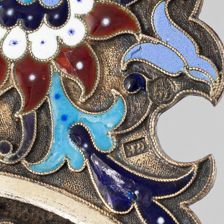 Kåsa, silver och emalj, Moskva, Ryssland 1891.