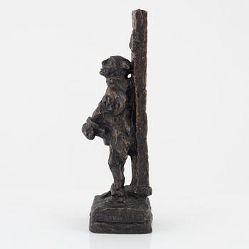 Bror Marklund, skulptur, signerad, gjutarstämpel, brons, höjd 35,5 cm.