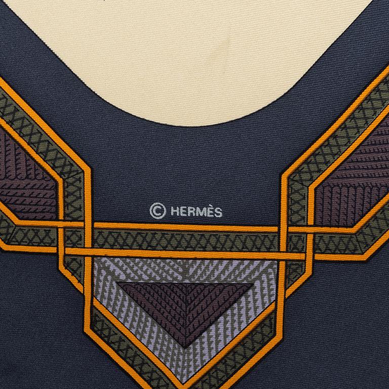 Hermès, scarf, "Cuirs du Desert".