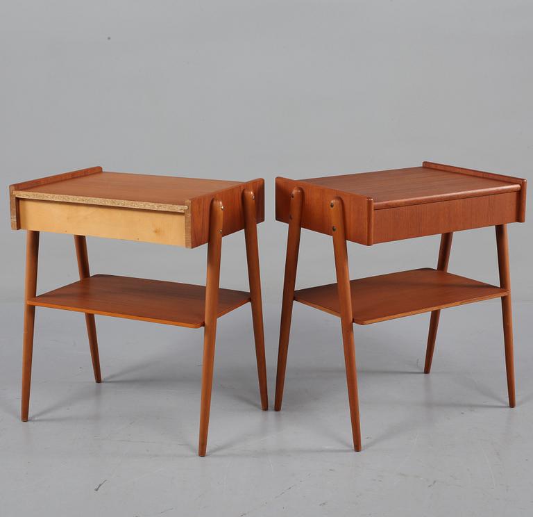 SÄNGBORD, ett par, 1950/60-tal.
