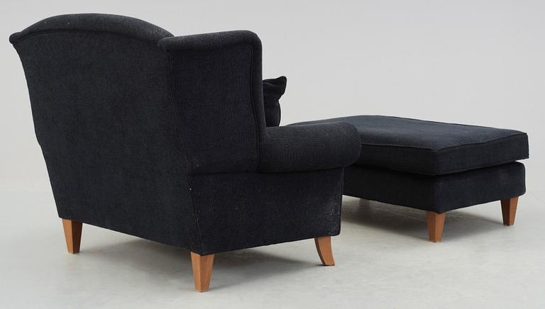 FÅTÖLJ MED FOTPALL, "Love Seat", BQ of Sweden, 2000-tal.