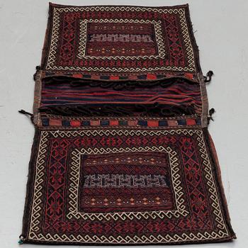 A Baluch saddlebag, probably, circa 178 x 73,5 cm.