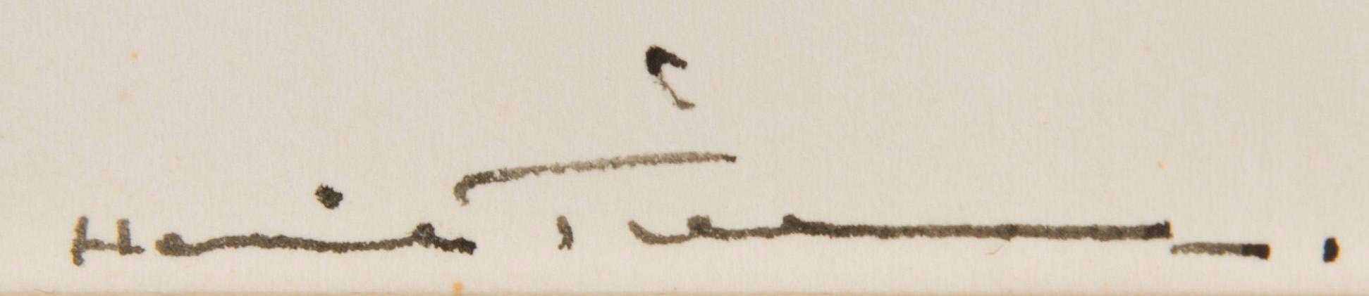 HENRIK TIKKANEN, tuschteckning, signerad.