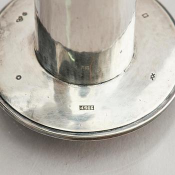 A pair of Swedish sterling silver candlesticks, marks of Sigurd Persson, Stockholm 1959.