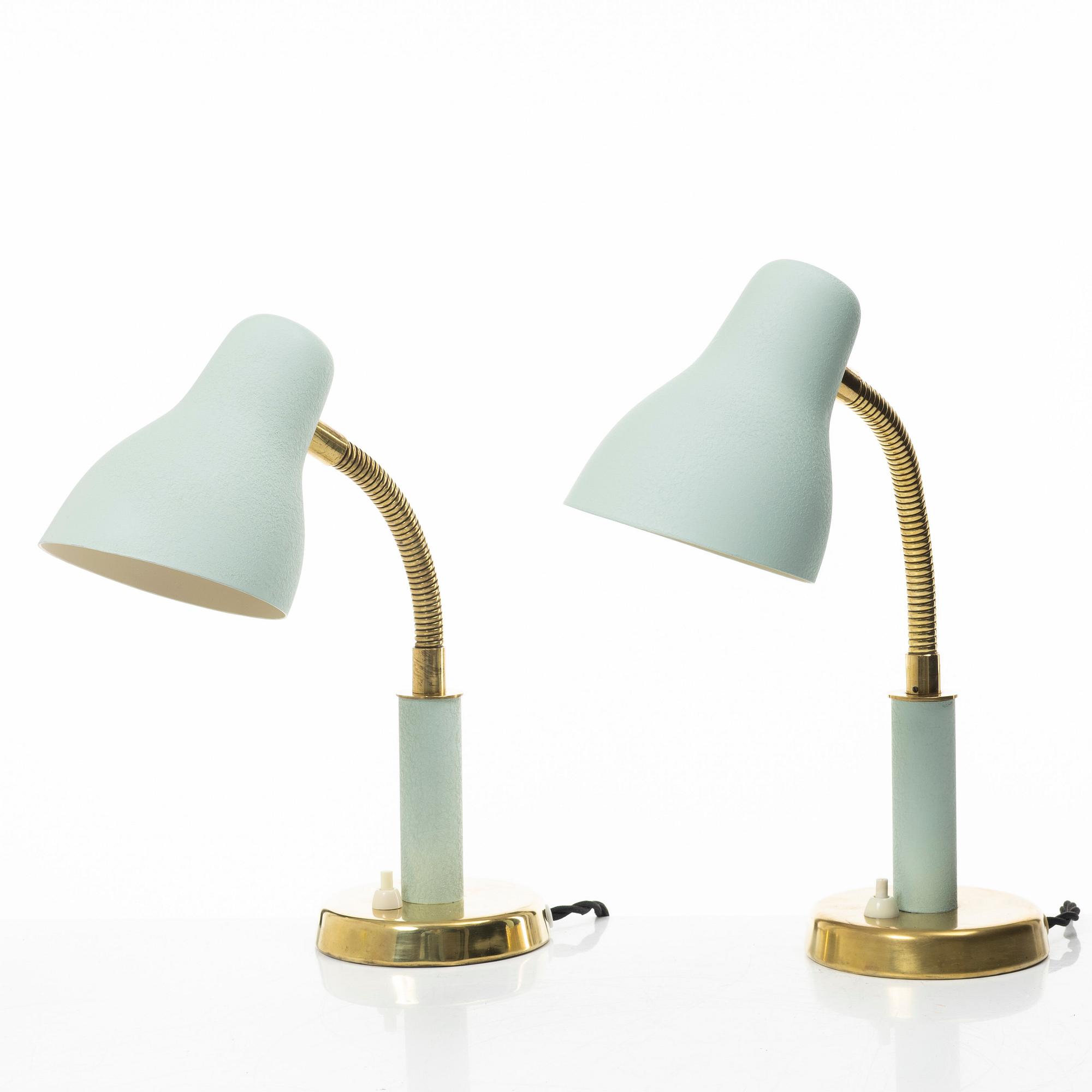 Bertil Brisborg, bordslampor, ett par, modell 32535, Nordiska Kompaniet, 1950-tal.