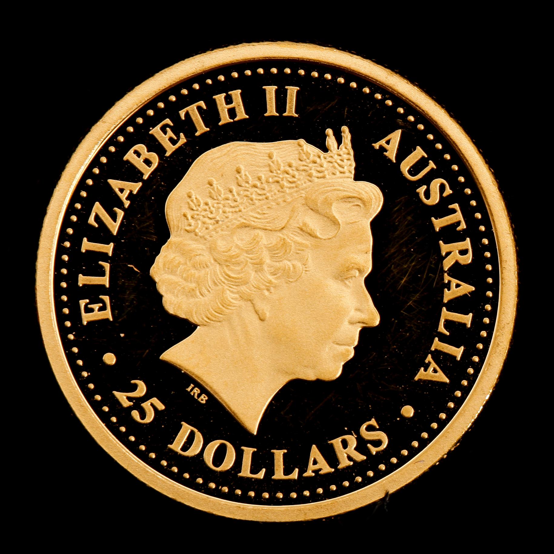 GULDMYNT, finguld, nugget, 25 dollar, Australien, 2005. Vikt ca 8 g.