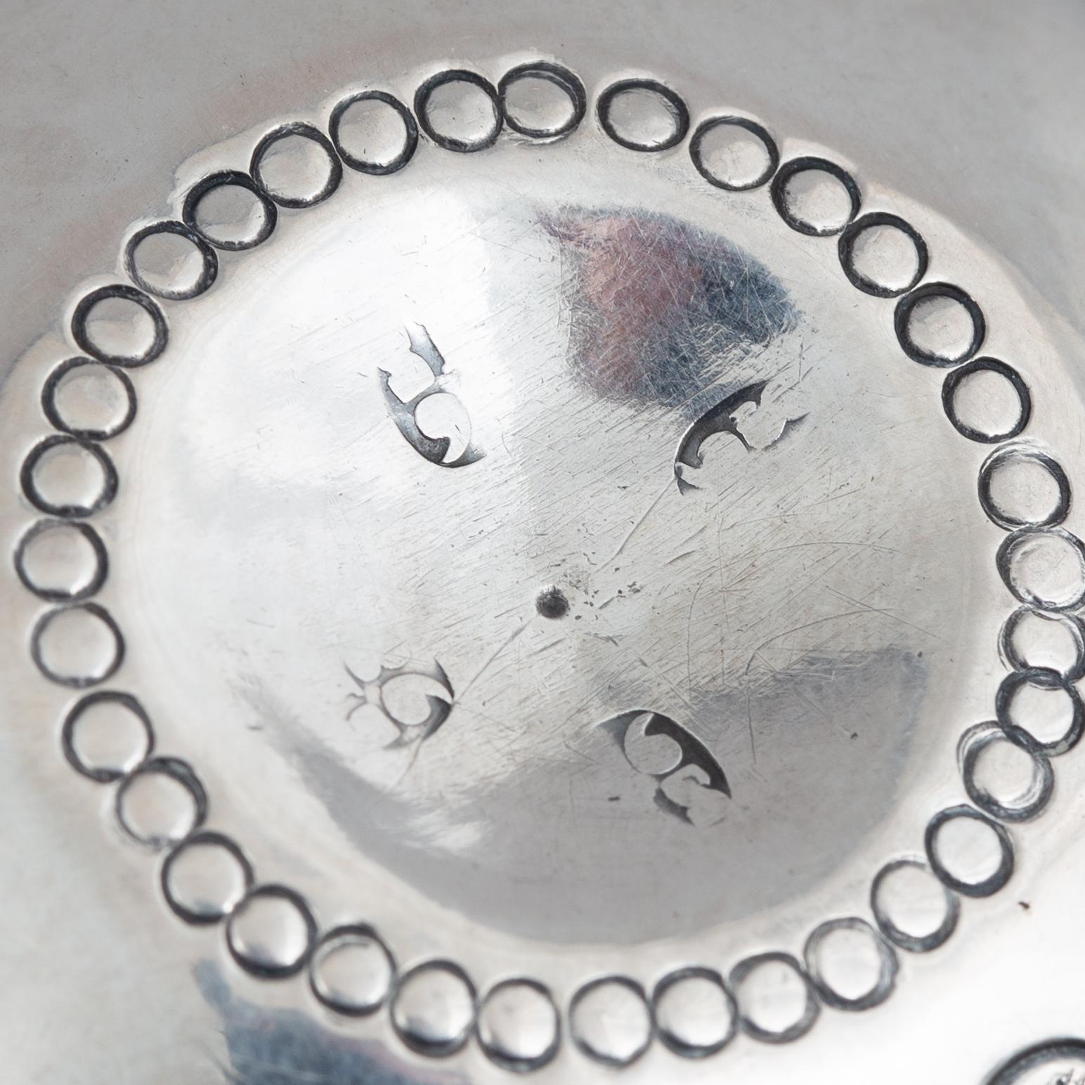 Tumbler/salt cellar, silver, indistinct marks, probably 18th/19th Century.