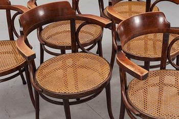 KARMSTOLAR, 6 st, Thonet-typ. 1900-talets början.