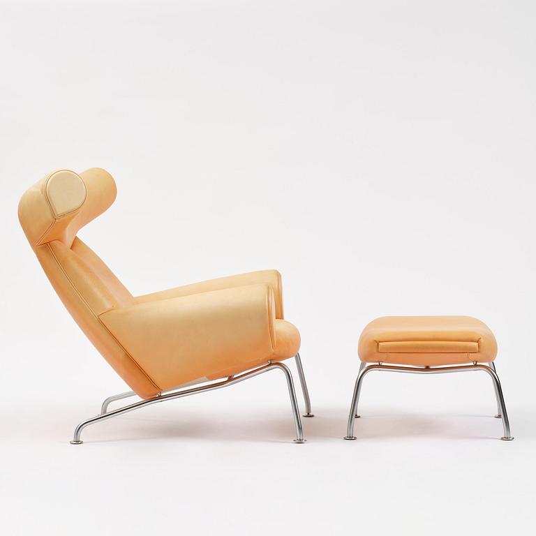 Hans J. Wegner, an “Ox Chair” with footstool, Erik Jørgensen, Denmark.