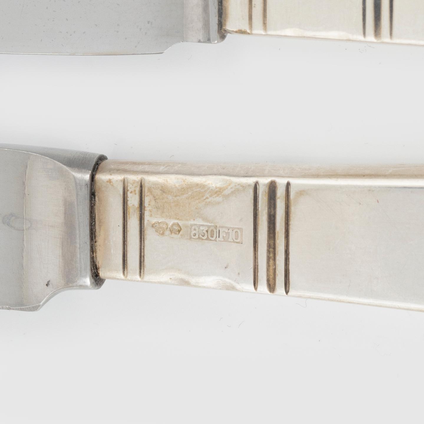 Jacob Ängman, bestickservis, 93 delar, silver, "Rosenholm", GAB, Eskilstuna, 1978-1981.