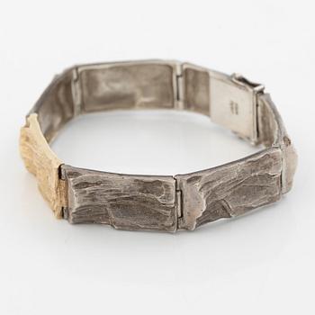 Bracelet, Jens Gregers Toftegaard-Jensen, silver and 14K gold.