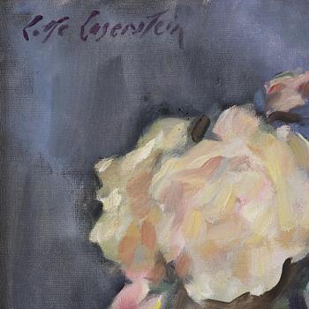 Lotte Laserstein, Still life with roses in a vase.