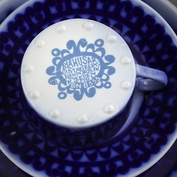 SERVISDELAR, 54 st, benporslin, "Blå Husar", Stig Lindberg, Gustavsberg, 1900-talets andra hälft.