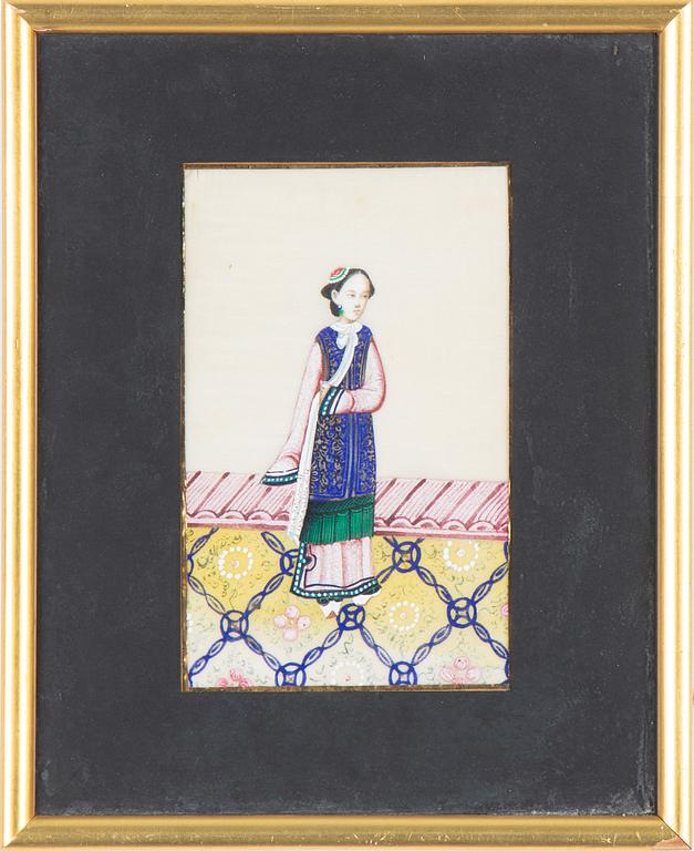 Two Chinese paintings, Qing dynasty, 19th Century.