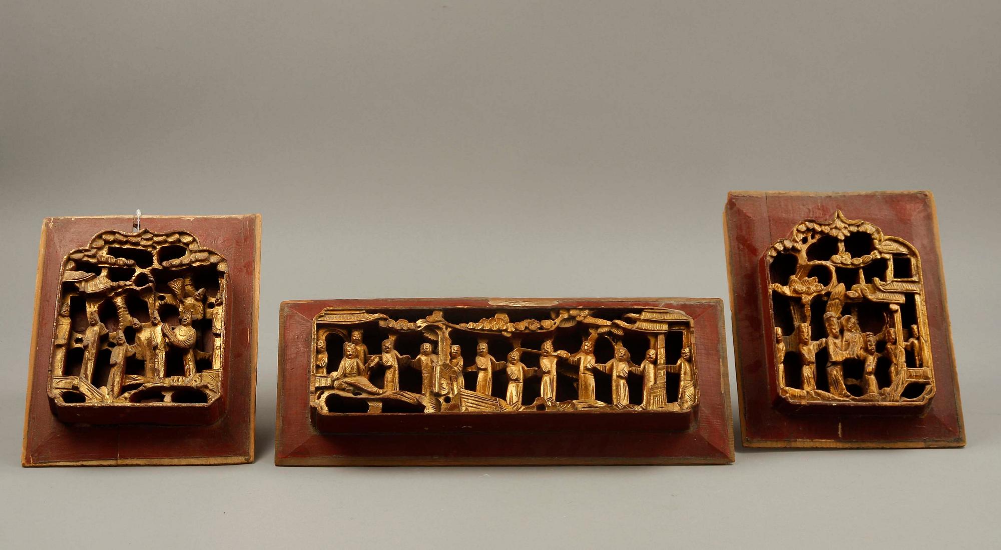 DEKORELEMENT, 3 st, Kina, 1900-talets första hälft.