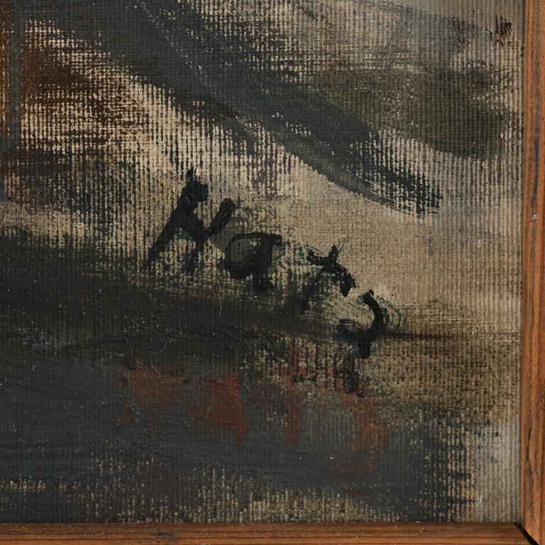 FELIX HATZ, olja på duk, sign.