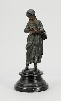 OKÄND KONSTNÄR, skulptur, patinerad metall, 1900-talets första hälft.