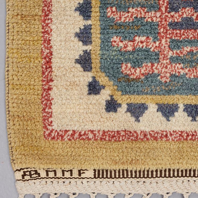 Märta Måås-Fjetterström, MATTO, "Skriftlösa", knotted pile, ca 317 x 219 cm, signed AB MMF.