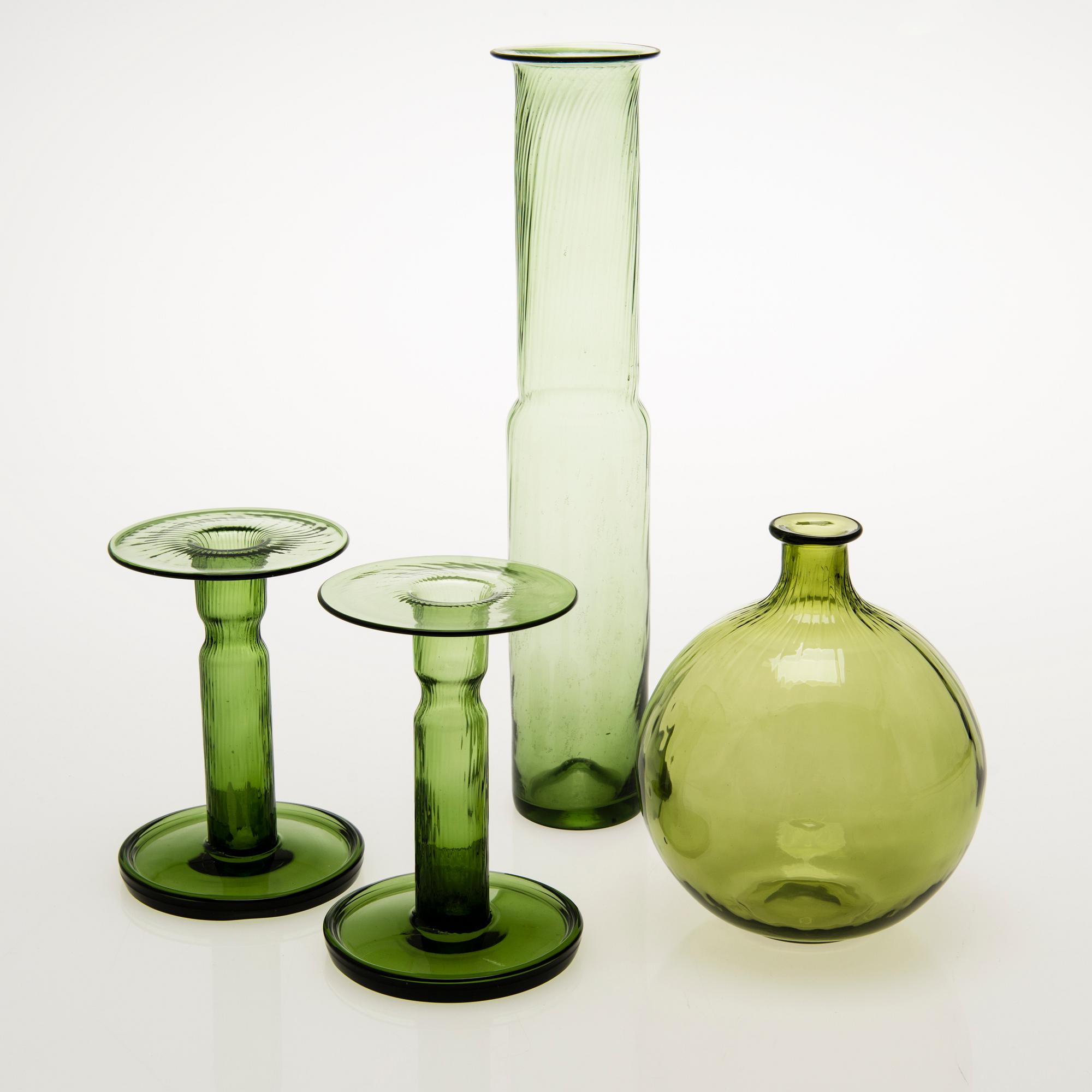 NANNY STILL Four Neptuna Glass Objects, Riihimäen Lasi Oy, 1965-66.