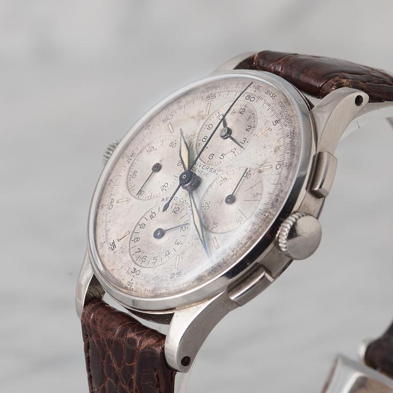 UNIVERSAL, Genève, Aero-Compax, chronograph, wristwatch, 37,3 mm,