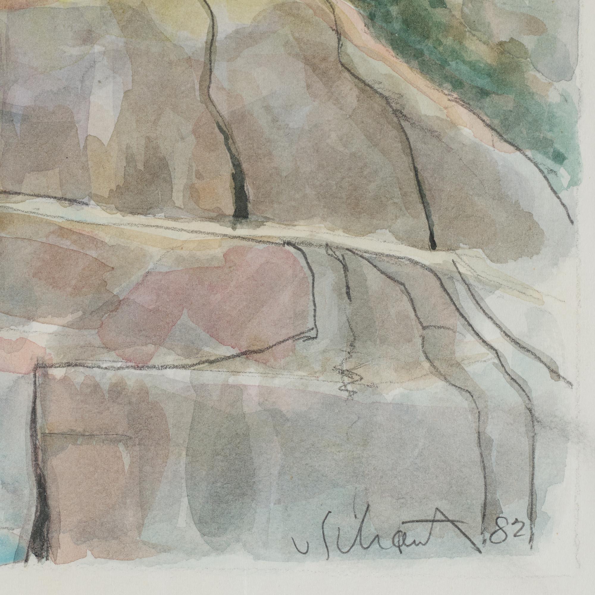 Philip von Schantz, wtercolor, signed and dated -82.