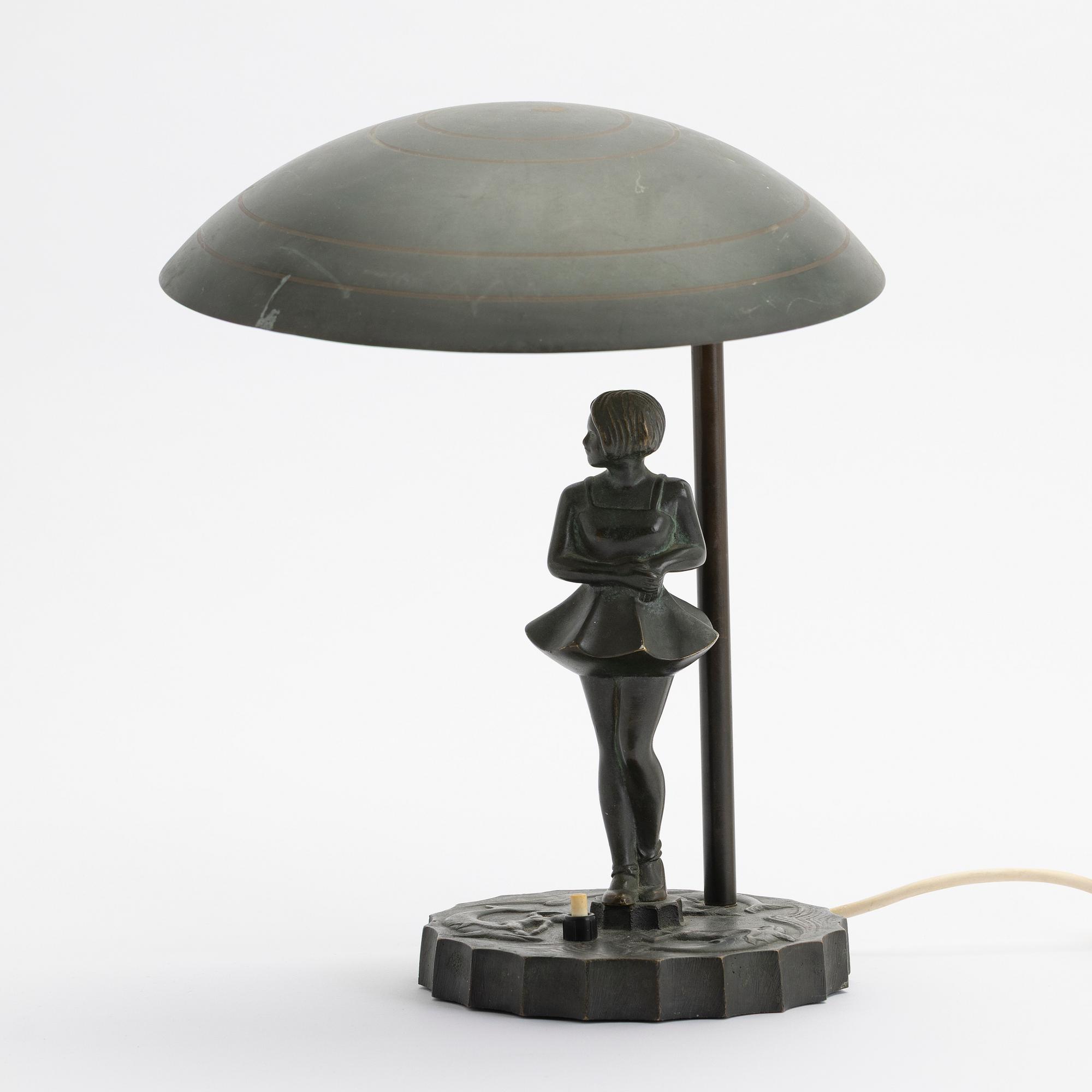 Table lamp, Malmö Metal Goods Factory, Art Deco, 1930s.