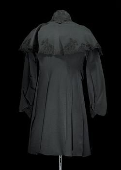 A late 19th cent black wool coat.