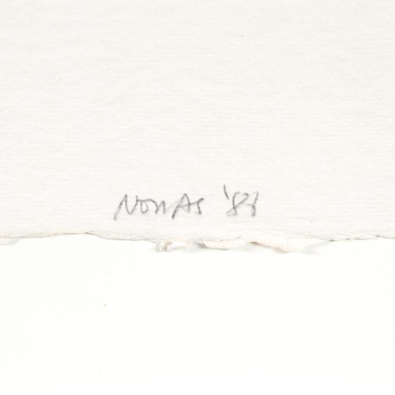 RICHARD NONAS, mixed media on paper, signed Nonas '87.