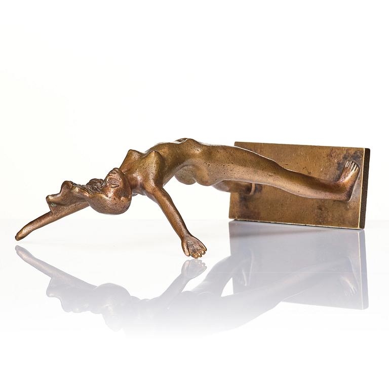 Stig Blomberg, a bronze sculpture, "Fritidsflickan", also called "Våren" (Spring), Ystad-Metall, Sweden.